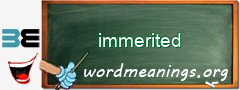 WordMeaning blackboard for immerited
